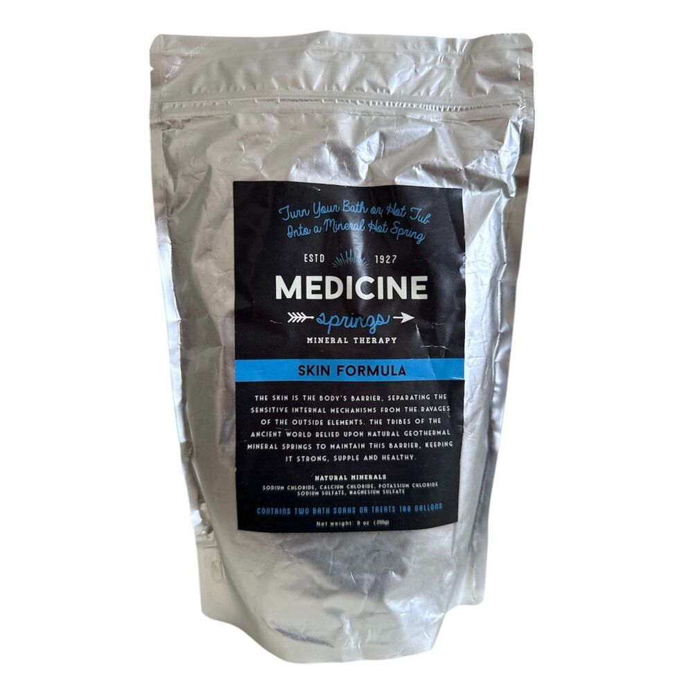 Medicine Springs Mineral Therapy, Skin Formula, Bathtub or Hot Tub, 9 oz., RARE